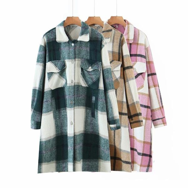 women's wool & blends women baggy sweet plaid blend shirt jackets fashion shackets turn-down neck check jacket cute girls chic coats st, Black
women's wool & blends women baggy sweet plaid blend shirt jackets fashion shackets turn-down neck check jacket cute girls chic coats st, Black