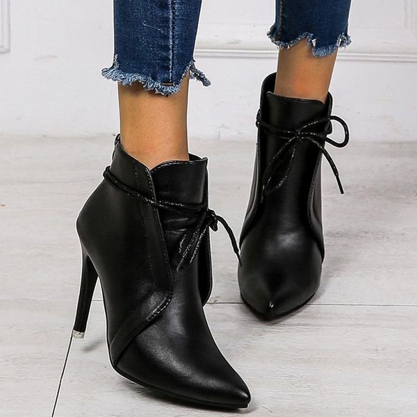 boots rimocy patent leather super high heels women fashion lace up pointed toe ankle woman warm winter shoes ladies, Black
boots rimocy patent leather super high heels women fashion lace up pointed toe ankle woman warm winter shoes ladies, Black