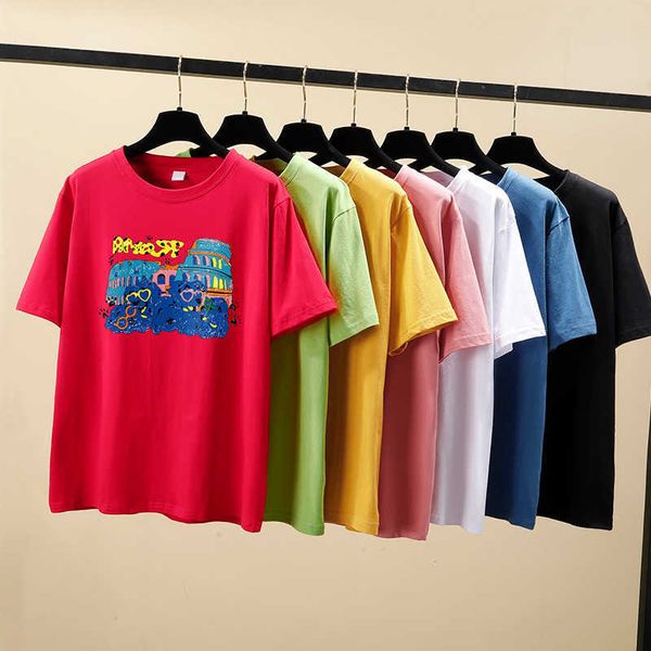 plus size 100% cotton t-shirt korean summer fashion cartoon t shirt women 210706, White
plus size 100% cotton t-shirt korean summer fashion cartoon t shirt women 210706, White