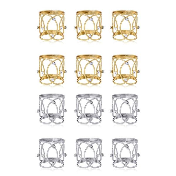 napkin rings 6 pcs rhinestone metal set handmade serviette buckle holder for dining table wedding holiday dinner parties d08d 
napkin rings 6 pcs rhinestone metal set handmade serviette buckle holder for dining table wedding holiday dinner parties d08d
