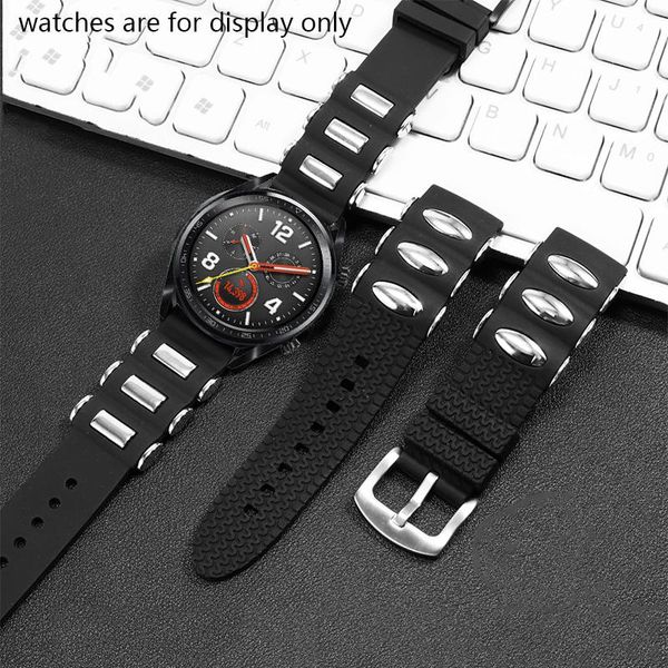 watch bands replacement strap for soft silicone watchband 22mm black bracelet huawei pro gt2 sport metal chain, Black;brown
watch bands replacement strap for soft silicone watchband 22mm black bracelet huawei pro gt2 sport metal chain, Black;brown