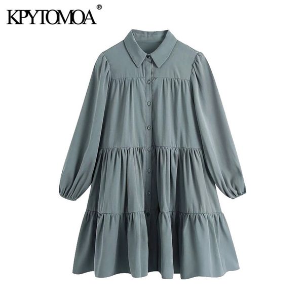 kpytomoa women chic fashion button-up loose mini shirt dress vintage three quarter sleeve pleated female dresses mujer 210409, Black;gray
kpytomoa women chic fashion button-up loose mini shirt dress vintage three quarter sleeve pleated female dresses mujer 210409, Black;gray