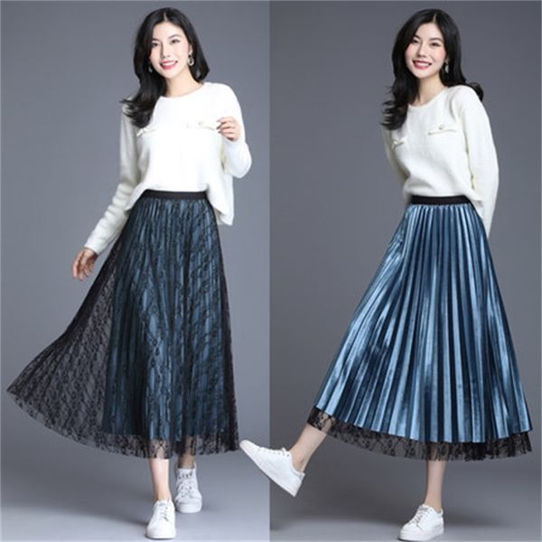 skirts fdfklak lace autumn and winter pleated skirt two side wear gold velvet skirt female temperament thick women's long skirts l7nh, Black
skirts fdfklak lace autumn and winter pleated skirt two side wear gold velvet skirt female temperament thick women's long skirts l7nh, Black