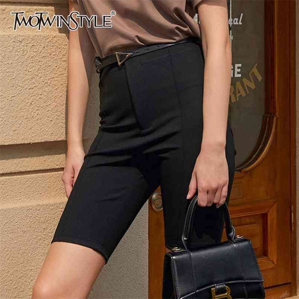 black casual trousers for women high waist knee length straight pants female streetwear summer fashion clothes 210521, Black;white
black casual trousers for women high waist knee length straight pants female streetwear summer fashion clothes 210521, Black;white