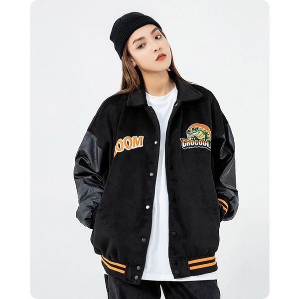 men's jackets original japanese restore ancient ways spliced american baseball uniform coat loose cloth embroidery couples windbreaker, Black;brown
men's jackets original japanese restore ancient ways spliced american baseball uniform coat loose cloth embroidery couples windbreaker, Black;brown