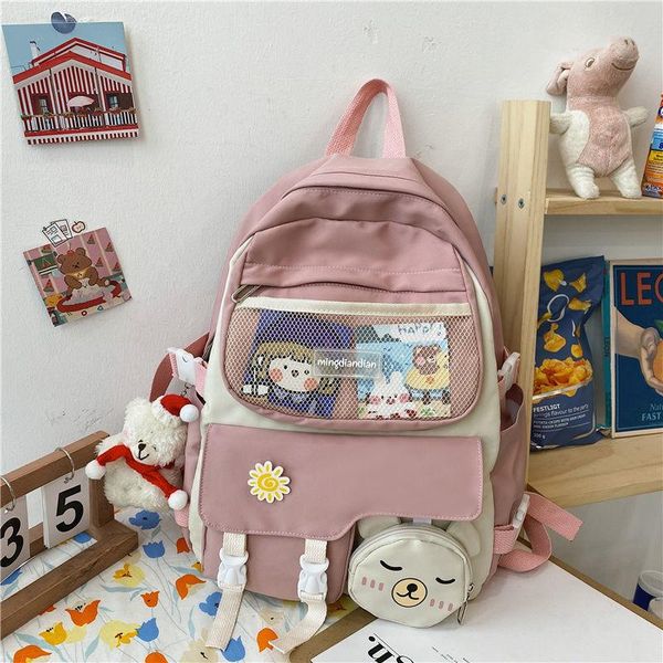backpack japanese harajuku schoolbag korean version of 2021 hong kong style casual simple waterproof fashion 
backpack japanese harajuku schoolbag korean version of 2021 hong kong style casual simple waterproof fashion