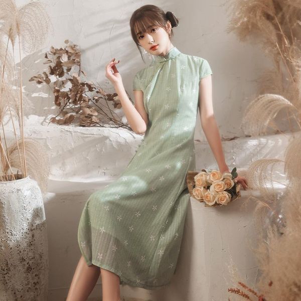 ethnic clothing women chinese vintage green mandarin collar cheongsam elegant traditional costume fashion modern party qipao vestiods, Red
ethnic clothing women chinese vintage green mandarin collar cheongsam elegant traditional costume fashion modern party qipao vestiods, Red