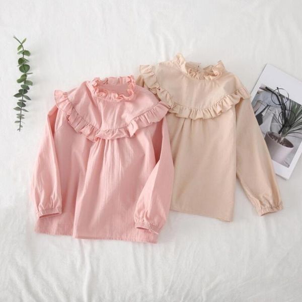 spring autumn baby toddler girls blouse cotton school girl shirt children long sleeve ruffles solid color clothes kids shirts, White;black
spring autumn baby toddler girls blouse cotton school girl shirt children long sleeve ruffles solid color clothes kids shirts, White;black