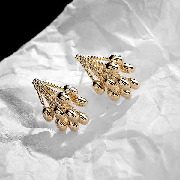 s925 silver needle earrings women's net red simple olive design earrings geometric round versatile silver needle, Golden
s925 silver needle earrings women's net red simple olive design earrings geometric round versatile silver needle, Golden