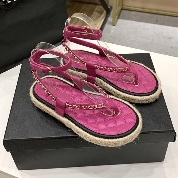 dress shoes 2021 designer brand ladies rope braided sandals chain leather candy color summer ankle straps, Black
dress shoes 2021 designer brand ladies rope braided sandals chain leather candy color summer ankle straps, Black