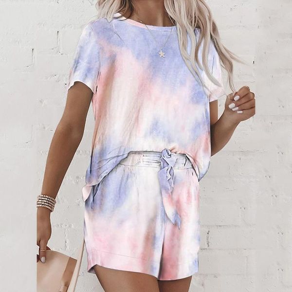 tie-dye t-shirt two-piece sets women 2021 summer crop and shorts street suit womens printed short pajamas set two piece dress, White
tie-dye t-shirt two-piece sets women 2021 summer crop and shorts street suit womens printed short pajamas set two piece dress, White