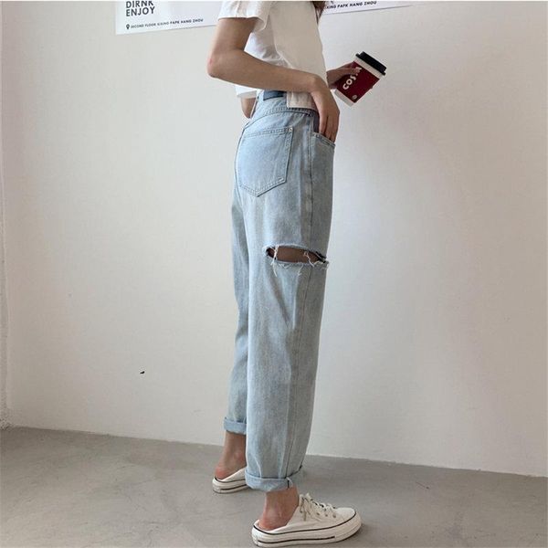 high waist chic plus size vintage denim pants cowboy light washed straight brief stylish jeans women's, Blue
high waist chic plus size vintage denim pants cowboy light washed straight brief stylish jeans women's, Blue