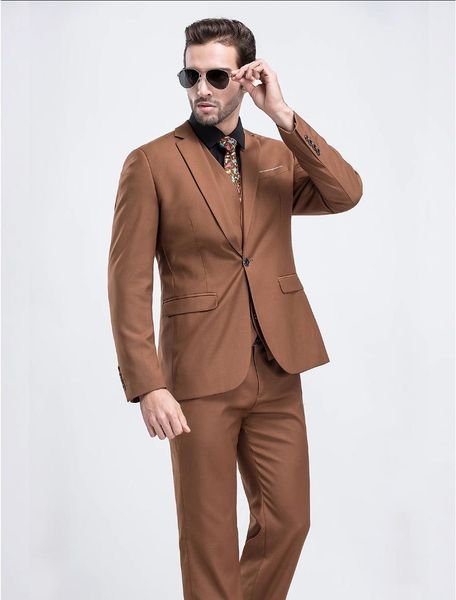 men's suits & blazers (jacket+pants+vest) handsome brown slim fit 3 piece groom tuexdos for wedding formal prom suit party evening blaz, White;black
men's suits & blazers (jacket+pants+vest) handsome brown slim fit 3 piece groom tuexdos for wedding formal prom suit party evening blaz, White;black