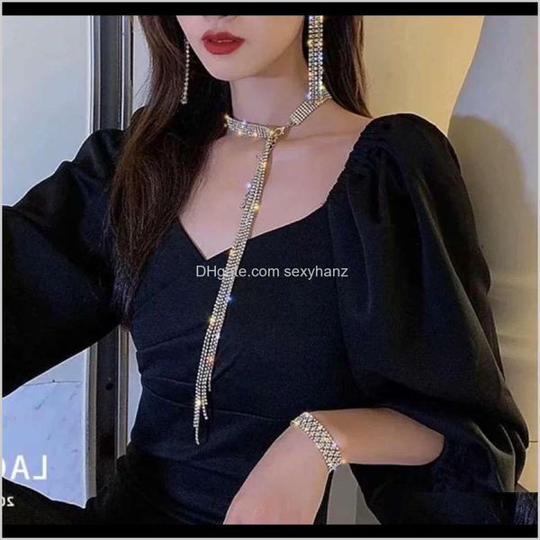 necklaces & pendants jewelry drop delivery 2021 net red versatile temperament necklace long tassel full diamond pendant clavicle chain perso, Silver
necklaces & pendants jewelry drop delivery 2021 net red versatile temperament necklace long tassel full diamond pendant clavicle chain perso, Silver