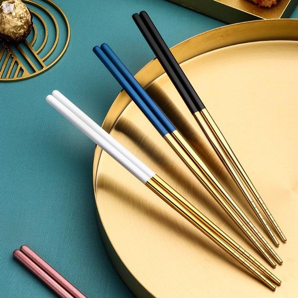 chopsticks 5 pairs metal reusable cute stainless steel chop sticks dishwasher safe lightweight square colorful multicolor handle
chopsticks 5 pairs metal reusable cute stainless steel chop sticks dishwasher safe lightweight square colorful multicolor handle