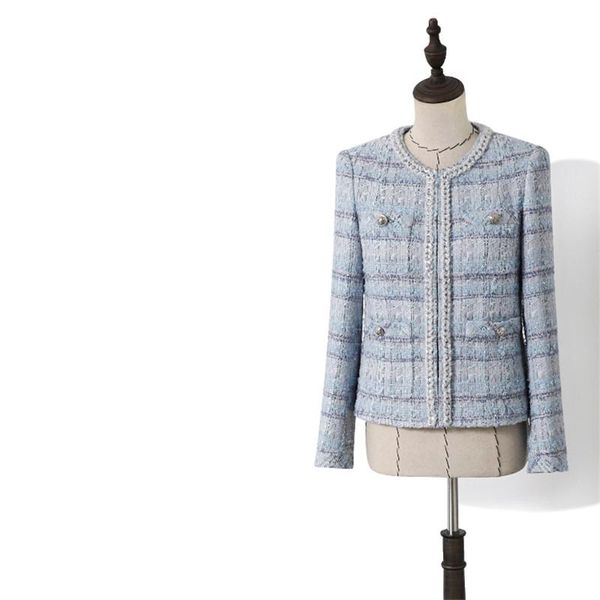 women's jackets handmade luxury wool jacket for women vintage o neck tweed covered button blue short coat, Black;brown
women's jackets handmade luxury wool jacket for women vintage o neck tweed covered button blue short coat, Black;brown