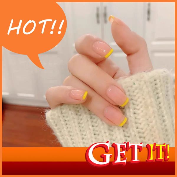 hand diy nail decorated stylist nina pd-48 yellow french short net red false nail patch wear enhancement finished, Red;gold
hand diy nail decorated stylist nina pd-48 yellow french short net red false nail patch wear enhancement finished, Red;gold