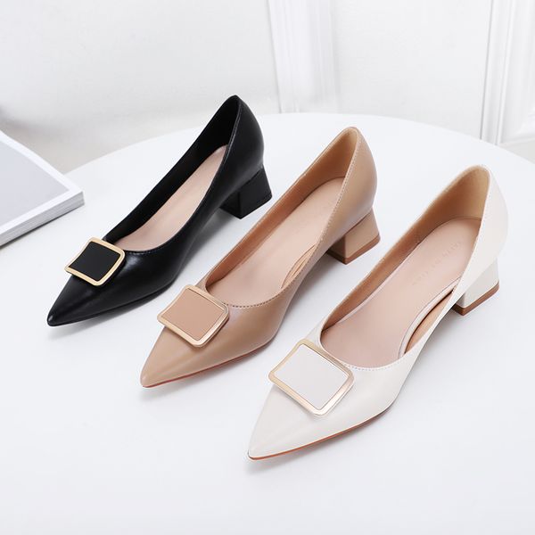 spring women shoes high heels slip on black square buckle 3.5cm square heel point toe soft split leather ladies work pumps 210520
spring women shoes high heels slip on black square buckle 3.5cm square heel point toe soft split leather ladies work pumps 210520