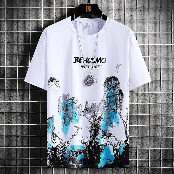 men's t-shirts ice silk short-sleeved t-shirt tide brand 2021 summer printing loose half-sleeved bottoming shirt clothes, White;black
men's t-shirts ice silk short-sleeved t-shirt tide brand 2021 summer printing loose half-sleeved bottoming shirt clothes, White;black