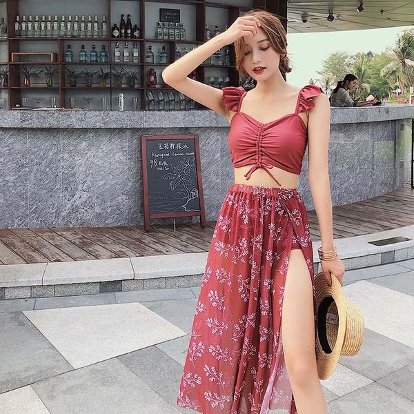 women's swimwear korean tankini set swimming suit for women print bikinis three piece holiday split swimsuit female spring bathing sui, White;black
women's swimwear korean tankini set swimming suit for women print bikinis three piece holiday split swimsuit female spring bathing sui, White;black