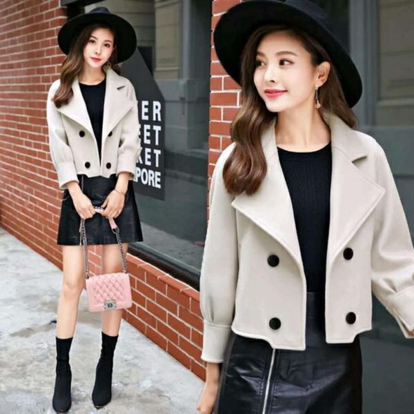 women's jackets casual woman camel loose pocket woolen cloth ladies autumn long sleeve blouse coat female short double breasted outwear, Black;brown
women's jackets casual woman camel loose pocket woolen cloth ladies autumn long sleeve blouse coat female short double breasted outwear, Black;brown
