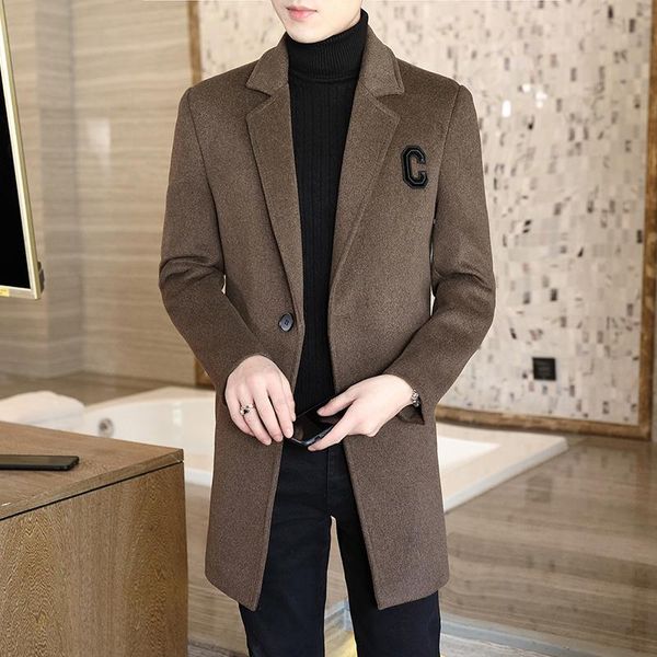 mens wool trench coat jacket long slim casual outwear 2021 thicker winter male steetwear windbreaker ropa de hombre men's & ble, Black
mens wool trench coat jacket long slim casual outwear 2021 thicker winter male steetwear windbreaker ropa de hombre men's & ble, Black