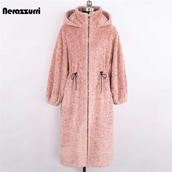 nerazzurri winter long warm soft oversized faux fur coat women long sleeve stand collar drawstring hooded zip up korean fashion 211218, Black
nerazzurri winter long warm soft oversized faux fur coat women long sleeve stand collar drawstring hooded zip up korean fashion 211218, Black