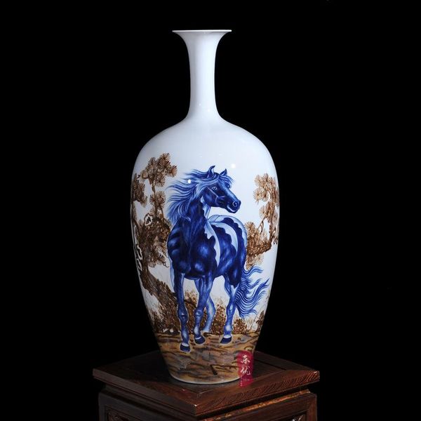 vases jingdezhen ceramics wang yunxi painted blue and white porcelain vase, modern living room decoration crafts
vases jingdezhen ceramics wang yunxi painted blue and white porcelain vase, modern living room decoration crafts