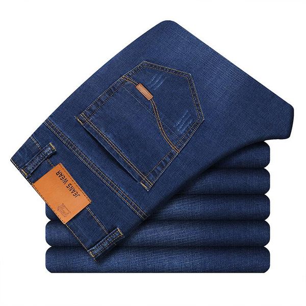 men's jeans brand thin 2021 summer style business casual slim fit elastic classic trousers sky blue pants male
men's jeans brand thin 2021 summer style business casual slim fit elastic classic trousers sky blue pants male