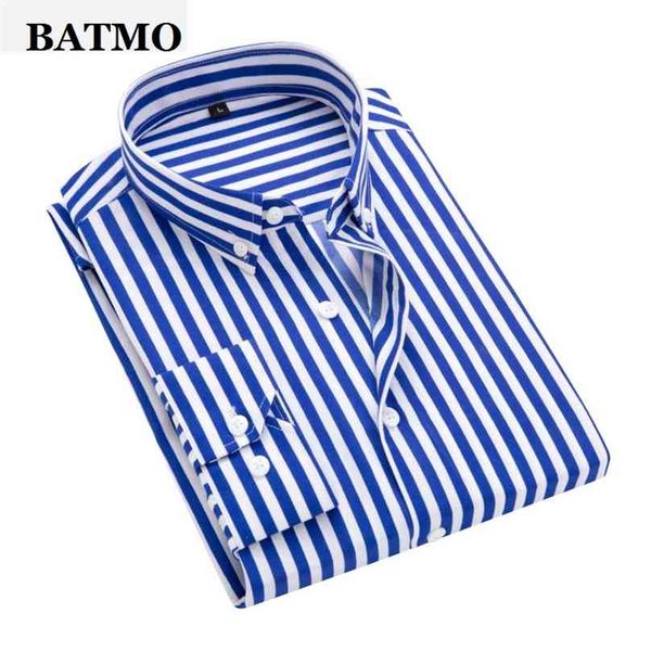 batmo arrival spring stirped casual blue shirts men,men's striped ,white men plus-size s-5xl 210626, White;black
batmo arrival spring stirped casual blue shirts men,men's striped ,white men plus-size s-5xl 210626, White;black