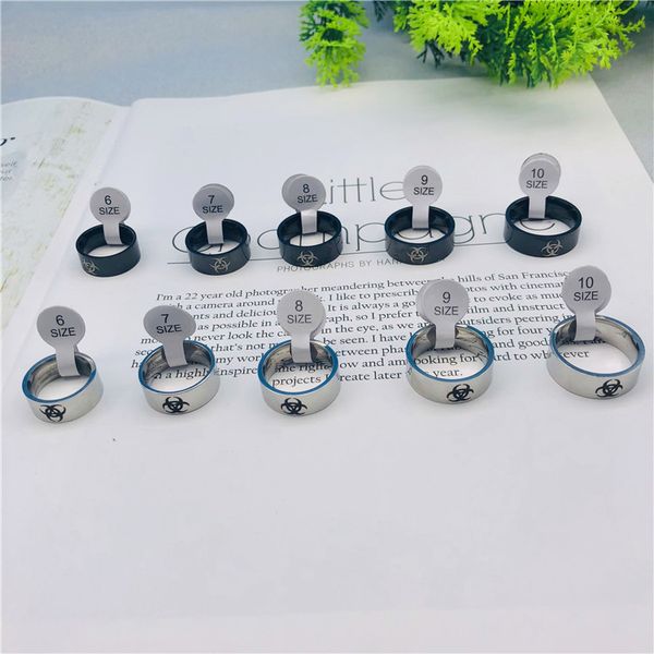 ins personality biochemical symbol ring female black titanium tide male couples ring cool., Silver
ins personality biochemical symbol ring female black titanium tide male couples ring cool., Silver