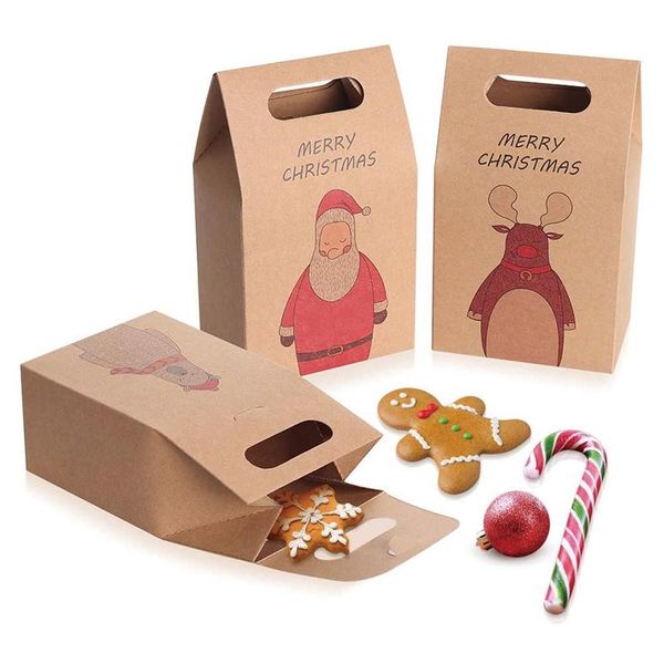gift wrap 10pcs brown kraft paper christmas treat bag snack cookies candy box xmas tapered tote present packaging for party
gift wrap 10pcs brown kraft paper christmas treat bag snack cookies candy box xmas tapered tote present packaging for party
