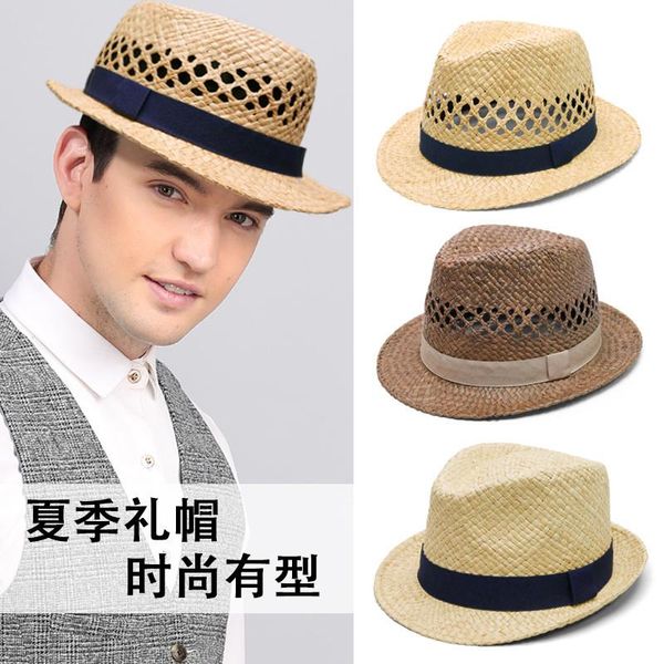 wide brim hats natural raffia straw handmade panama jazz hat summer beach howllow out sun cap men women fedora 56-58cm, Blue;gray
wide brim hats natural raffia straw handmade panama jazz hat summer beach howllow out sun cap men women fedora 56-58cm, Blue;gray