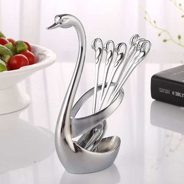 spoons creative swan fruit spoon fork holder cygnus base stainless steel salad dessert cake forks storage tableware
spoons creative swan fruit spoon fork holder cygnus base stainless steel salad dessert cake forks storage tableware