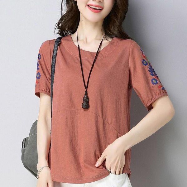 women's t-shirt women 2021 summer short sleeve embroidery print flowers stylish and tees female t shirts mujer, White
women's t-shirt women 2021 summer short sleeve embroidery print flowers stylish and tees female t shirts mujer, White