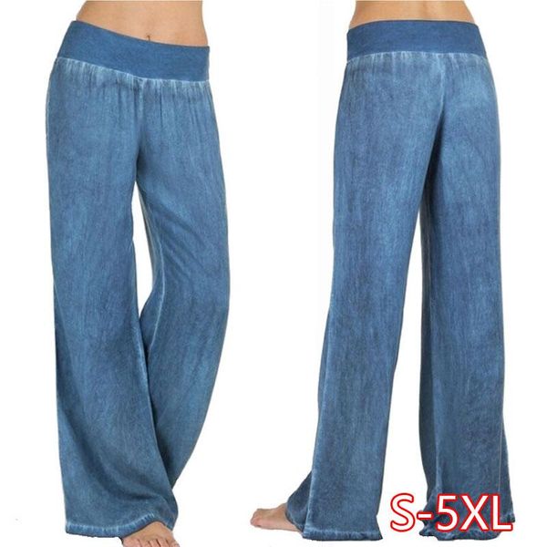 mid-waist wide-leg pants women's spring and summer loose skinny jeans fall trousers, Blue
mid-waist wide-leg pants women's spring and summer loose skinny jeans fall trousers, Blue