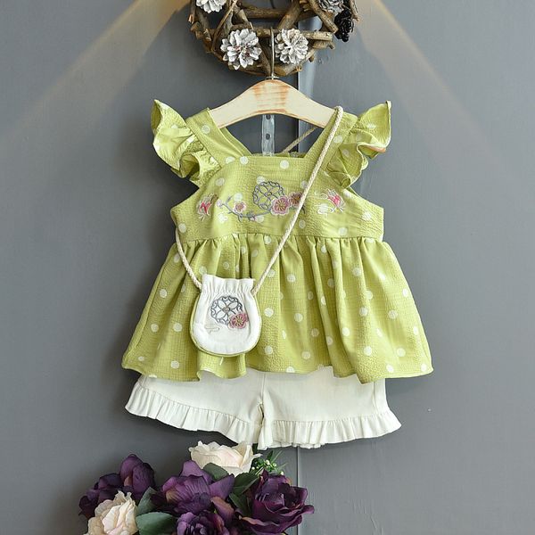 girl's dresses summer clothing sets toddler girls clothes embroidered flying sleeve shorts suit outfits children 7vp9, Red;yellow
girl's dresses summer clothing sets toddler girls clothes embroidered flying sleeve shorts suit outfits children 7vp9, Red;yellow