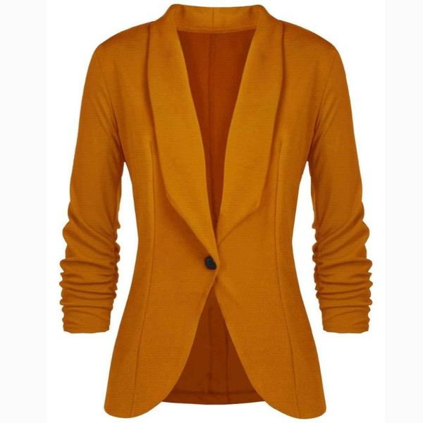 women's suits & blazers women fold sleeve notched neck slim single button suit office lady casual work solid outwear female, White;black
women's suits & blazers women fold sleeve notched neck slim single button suit office lady casual work solid outwear female, White;black