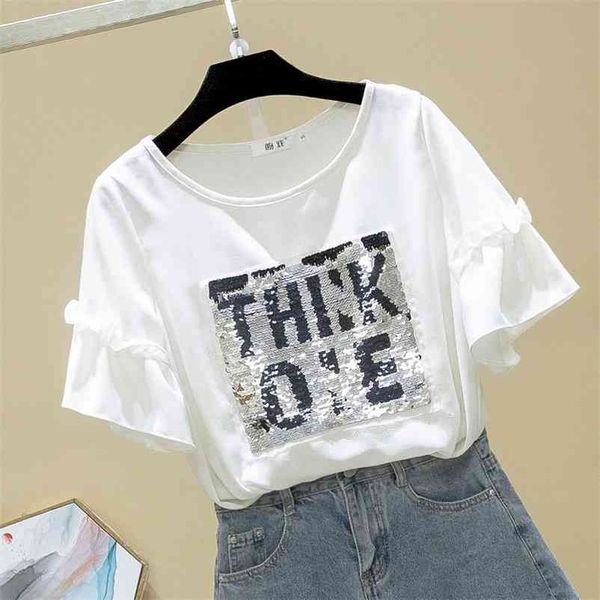 europe style summer women's short sleeves sequins letter t-shirt tee girls pullover casual tees a2906 210519, White
europe style summer women's short sleeves sequins letter t-shirt tee girls pullover casual tees a2906 210519, White