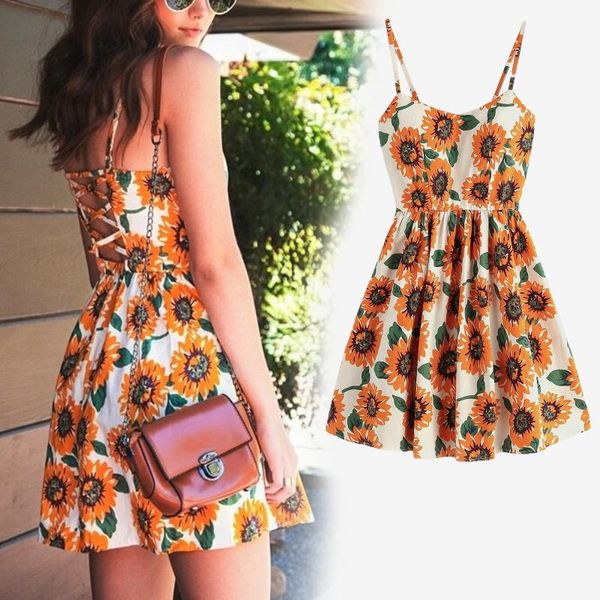 women's swimwear sunflower print boho beach short mini dress womens sling bandage hollow-out sleeveless tight high-waist floral pleated, White;black
women's swimwear sunflower print boho beach short mini dress womens sling bandage hollow-out sleeveless tight high-waist floral pleated, White;black