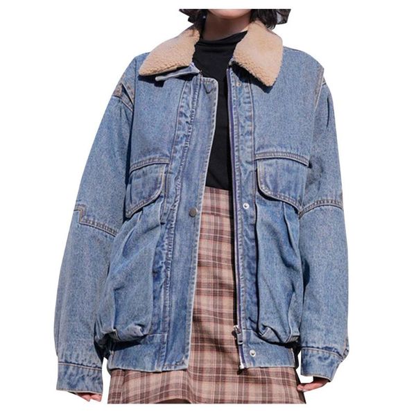 women's jackets 2021 women jacket womens winter oversized thick warm lined denim trucker boyfriend jean coat #40%, Black;brown
women's jackets 2021 women jacket womens winter oversized thick warm lined denim trucker boyfriend jean coat #40%, Black;brown