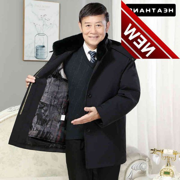 middle old aged men's down coats new winter keep warm thicken long jacket hooded liner detachable dad clothing oversize top, Black
middle old aged men's down coats new winter keep warm thicken long jacket hooded liner detachable dad clothing oversize top, Black