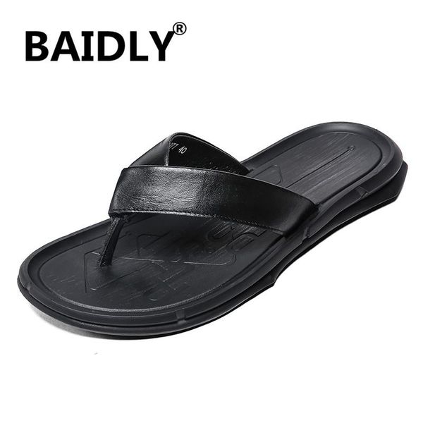 slippers brand men's flip flops genuine leather luxury beach casual sandals summer for men fashion shoes sandalia masculina, Black
slippers brand men's flip flops genuine leather luxury beach casual sandals summer for men fashion shoes sandalia masculina, Black