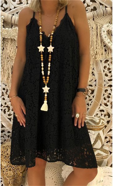 plus size v neck women summer sleeveless bodycon lace female casual loose strap dress, Black;gray
plus size v neck women summer sleeveless bodycon lace female casual loose strap dress, Black;gray
