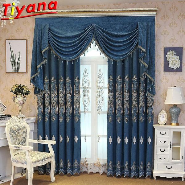 blue embroidered chenille embroidery curtains for living room luxury european window drapes panels bedroom el *vt curtain &
blue embroidered chenille embroidery curtains for living room luxury european window drapes panels bedroom el *vt curtain &