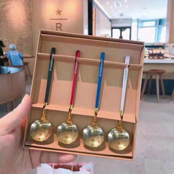 4pcs set gift box package starbucks spoon stainless steel coffee milk small round dessert mixing fruit spoons factory supply
4pcs set gift box package starbucks spoon stainless steel coffee milk small round dessert mixing fruit spoons factory supply