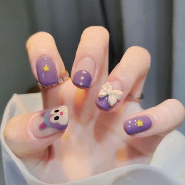 false nails 24pcs purple nail patch sweet style glue type removable short paragraph manicure save time fake, Red;gold
false nails 24pcs purple nail patch sweet style glue type removable short paragraph manicure save time fake, Red;gold