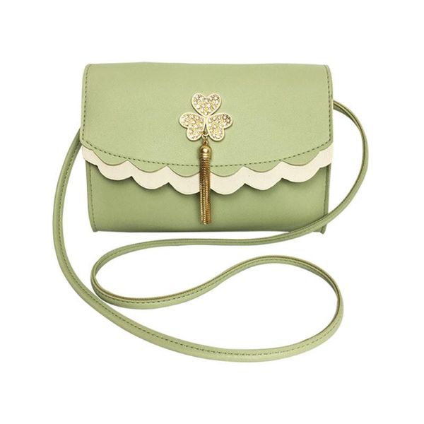 evening bags women iron tassel flower pu bag single shoulder messenger