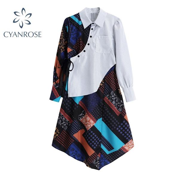 casual dresses autumn fashion patchwork dress women vintage turn down collar long sleeve loose streetwear robe female shirt vestidos, Black;gray
casual dresses autumn fashion patchwork dress women vintage turn down collar long sleeve loose streetwear robe female shirt vestidos, Black;gray