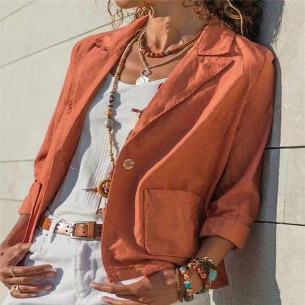 autumn and winter 2021 fashion casual solid color cotton linen suit long sleeve coat female women's suits & blazers, White;black
autumn and winter 2021 fashion casual solid color cotton linen suit long sleeve coat female women's suits & blazers, White;black